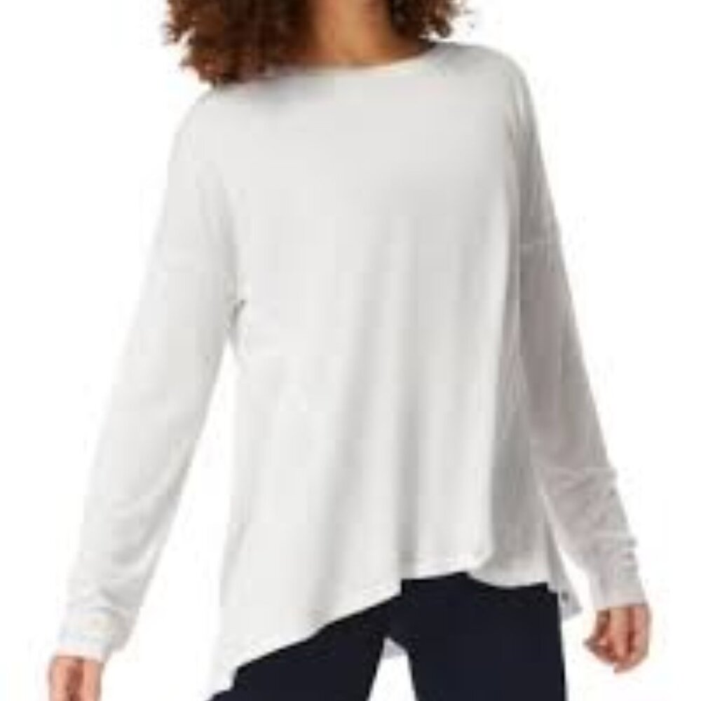 Sweaty Betty Easy Peazy Long Sleeve Shirt, White, Size S